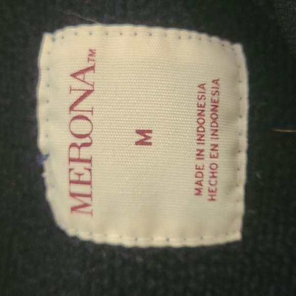 MERONA Navy Blue Quarter Zip Pullover Jacket - Picture 5 of 6